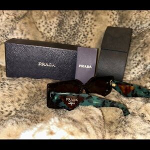 PRADA sunglasses Tortoise turquoise PR 15YS (127mm)